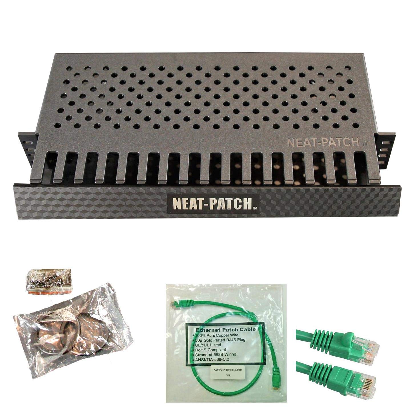 Neat Patch MINI 1U Low Profile Cable Management Kit