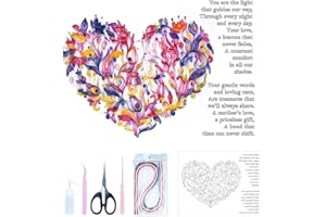 Uniquilling Quilling Kits Paper Quilling Kit for Adults Beginner, Mother Day Decorations Gift for Mom, 16 * 20in- Basic