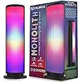 Aduro LED Wireless Speaker with Pulsating Lights, Wireless Color Changing Portable Outdoor Party Tower Speaker Universal, Black
