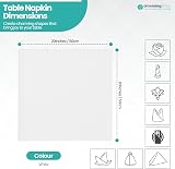 Trimming Shop 20 Inch White Polyester Napkins, 10pcs, Reusable, view 2