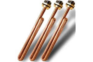 MHRXUSD HE 90240 Heating Element, 3 Pack Replacement for EcoSmart ECO 18 27 36, 9KW 240V Heating Element for Electric Tankless Water Heaters, Screw-In, Copper