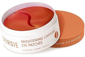 Dersie Eye Patches for Puffy Eyes and Dark Circles: Reduce Puffiness and Dark Circles - Brightening Caffeine Eye Patches with Hyaluronic Acid - Awakening and Hydrating (30 Pairs)