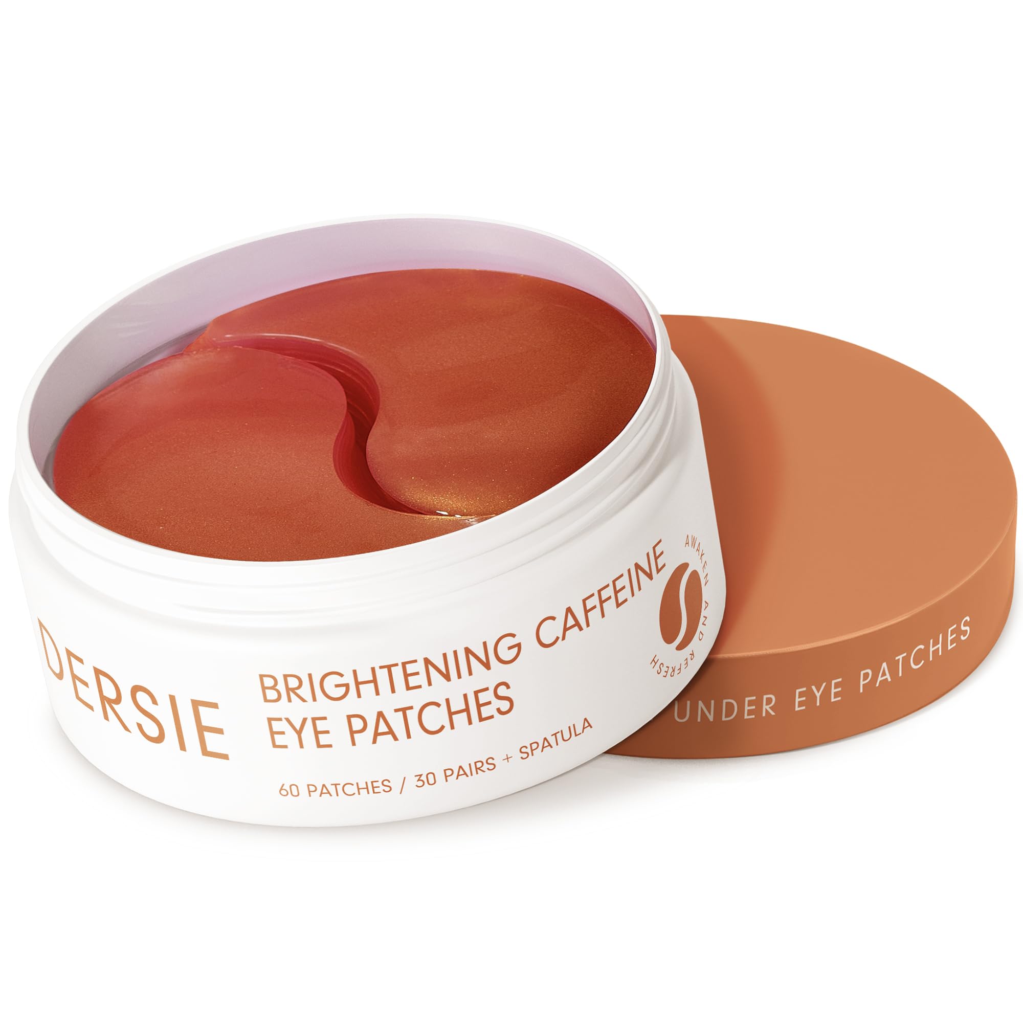 Eye Patches for Puffy Eyes and Dark Circles: Reduce Puffiness and Dark Circles - Brightening Caffeine Eye Patches with Hyaluronic Acid - Awakening and Hydrating (30 Pairs)