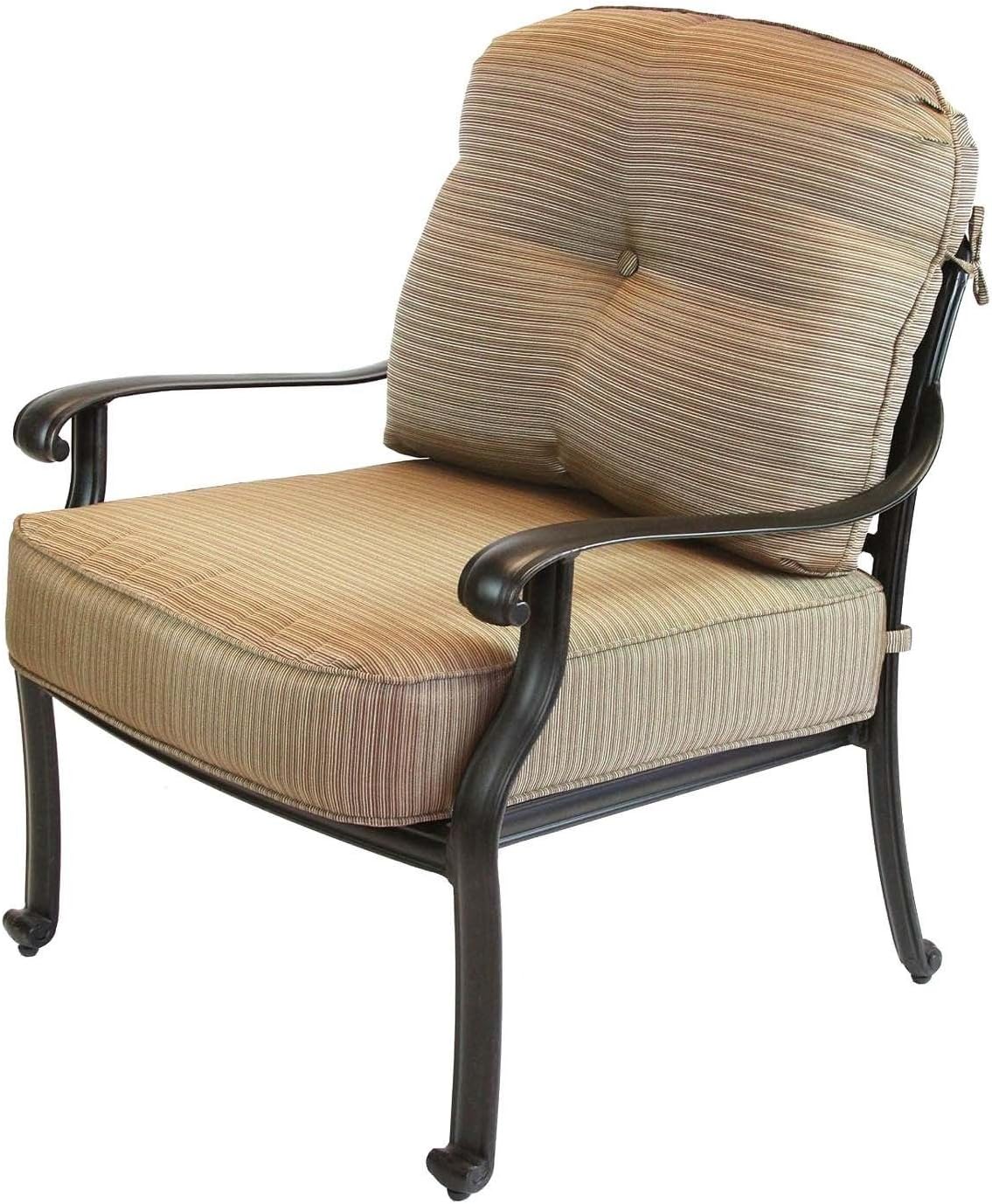 amazon 4 piece patio set on Amazon Com Fire Pit Table Set Elisabeth 5pc Deep Seating Cast Aluminum Patio Furniture Desert Bronze Garden Outdoor