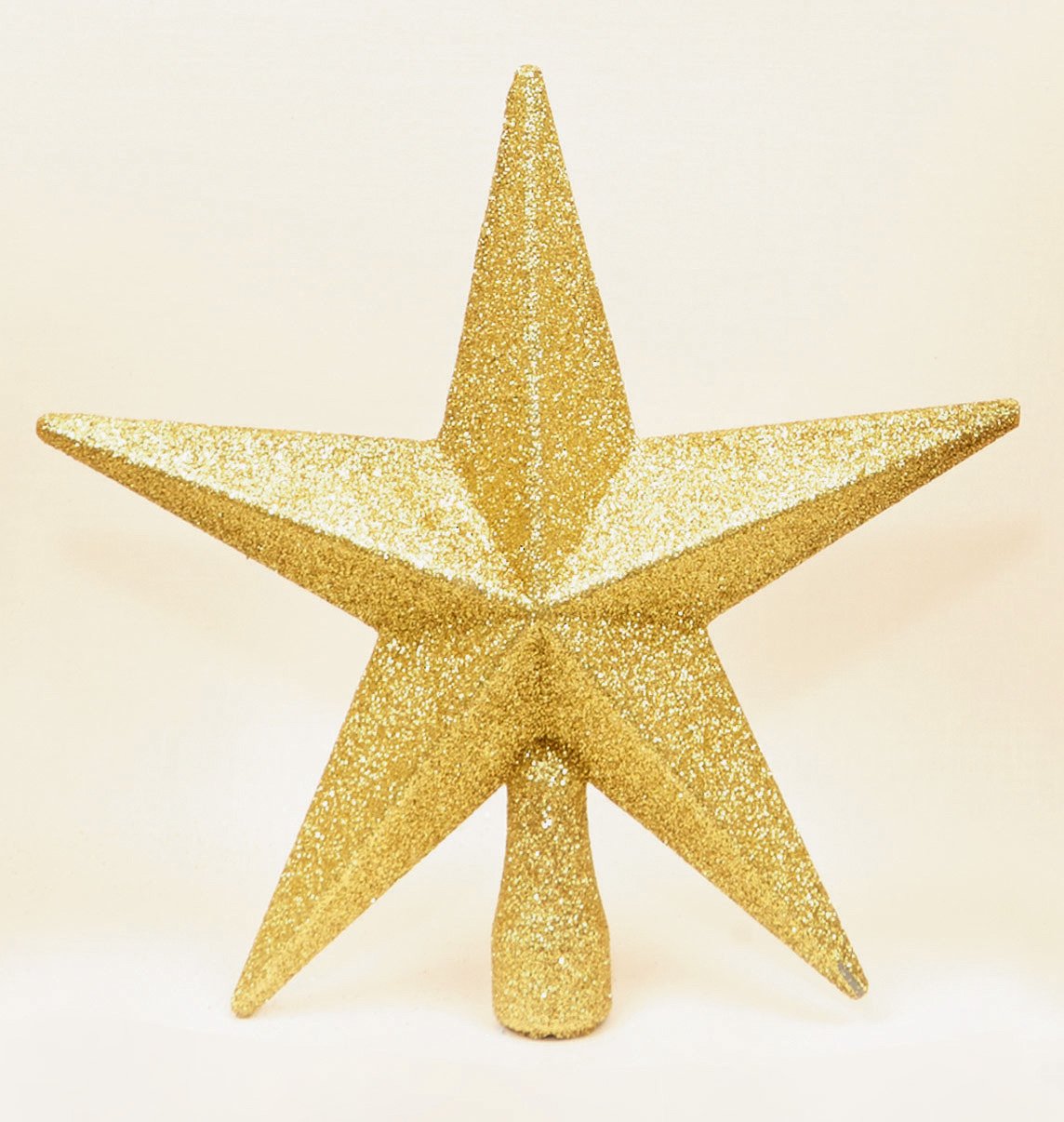 Gold Christmas Tree Top Star Topper Glitter finish 20cm