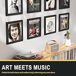 Emfogo Vinyl Record Frame, 3-Pack Album Frames for
