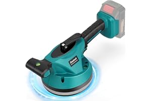 ZAUTOOL Tile Vibration Tool, Tile Vibration Leveling Machine Compatible with Makita 18V Battery (Battery NOT Included), Handheld Automatic Tiling Vibrator with Large Suction Cup, 12000r/min, Stepless Speed
