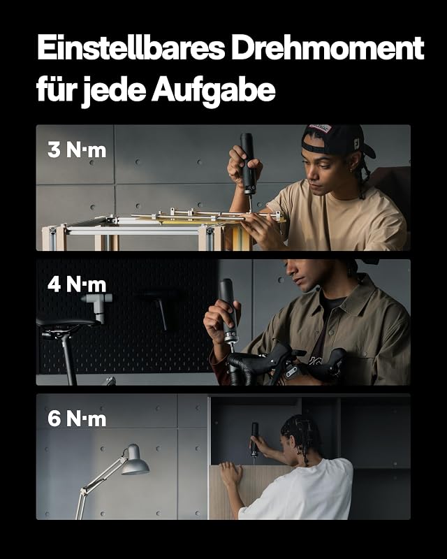 PixelDrive Elektrischer Schraubendreher Set, 30 Bits, USB-C