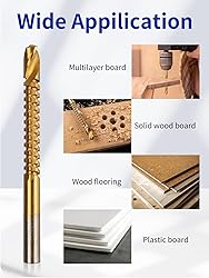 Rocaris 8 Pack Titanium Coated HSS Twist Drill