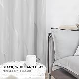 Deconovo Blackout Curtains 55 x 71 Inch Silver Grey Two Panels Wave Foil Design view 3