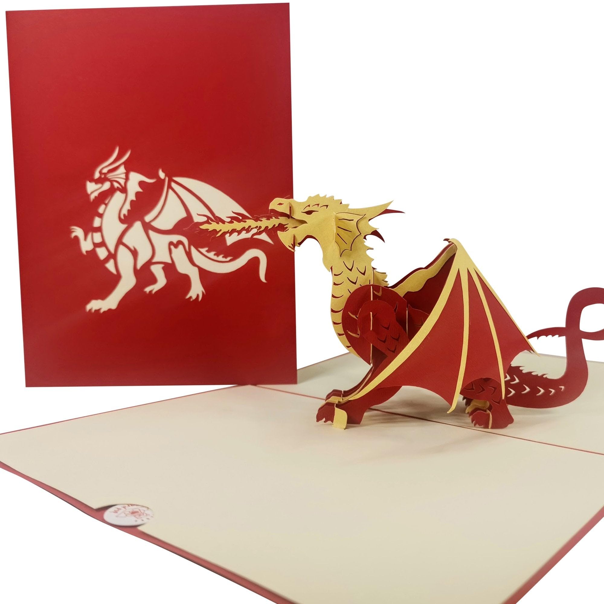 CardPop Fierce Dragon Pop-Up Card - 3D Pop Up Greeting Card