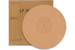 sdroceRyaM 12 Inches Turntable Platter Mat Cork Vinyl Record Slipmat Anti-Static Slip Mat for Vinyl LP DJ Turntable Record Player