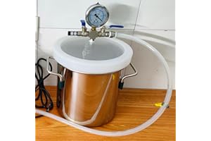 VIUSEO 26 Gallon Vacuum Chambers for Resin, Stainless Steel Degassing Chamber Kit with Clear Lid, for Stabilizing Wood/Epoxies Casting/Essential Oils (No Pump)
