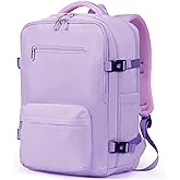 SHRRADOO Travel Laptops Backpack for Women Men, Casual Work Bag 17inch High School College Backpack Airline Approved Backpack for Hiking Business (Light Purple)