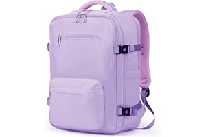 SHRRADOO Travel Laptops Backpack for Women Men, Casual Work Bag 17inch Backpack Airline Approved Backpack for Hiking Business (Light Purple)