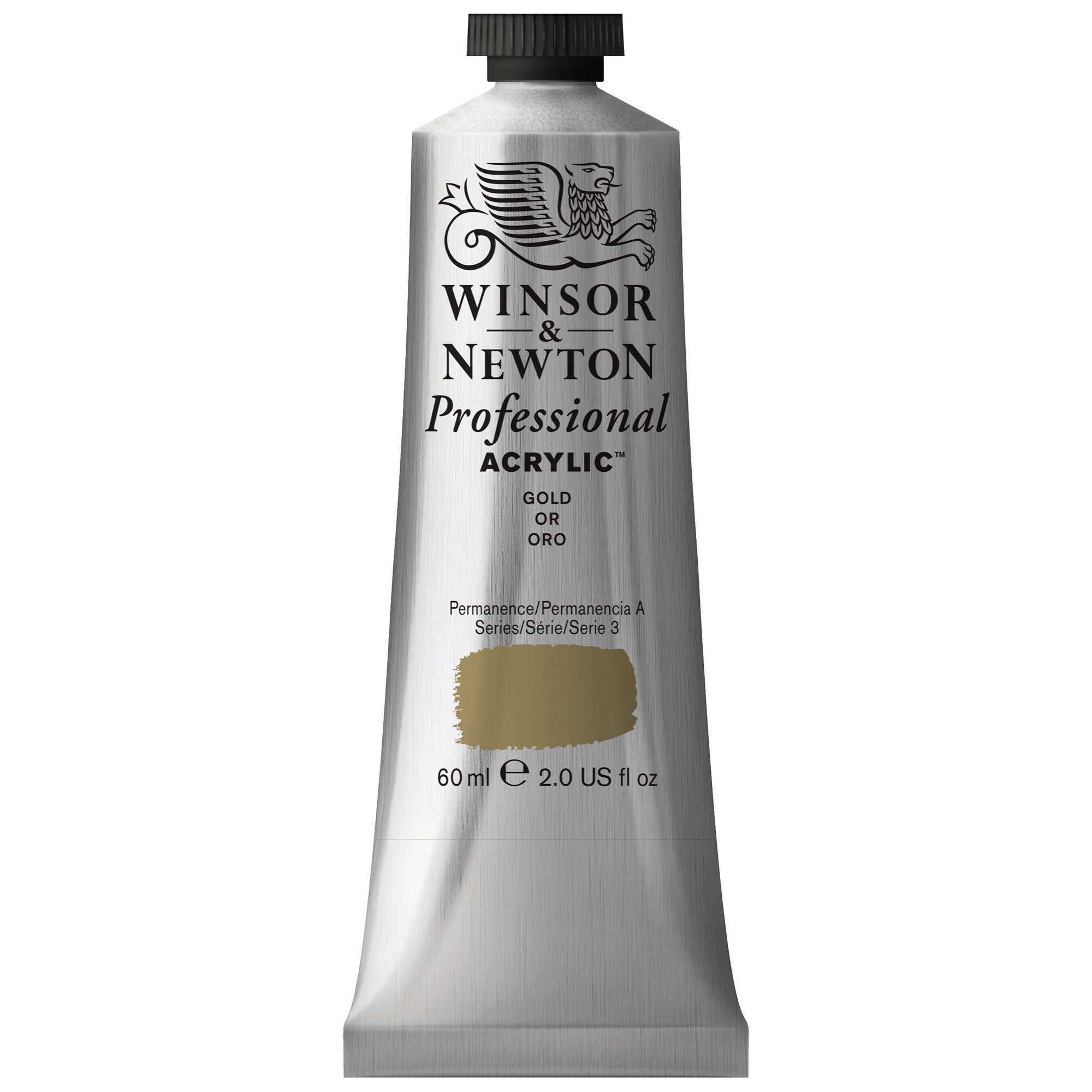 Winsor & Newton 2320283 Professional Acrylic Colour, Gold, 60 ml