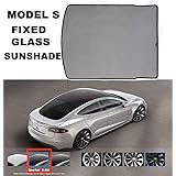 Topfit Model S Fixed Glass Roof Sunshade for Tesla Model S Panoramic Sunroof Windshield Sun Shades(1 Item) 2016-2019