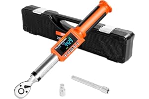 VEVOR Digital Torque Wrench, 3/8-Inch Drive, 4.94–99.57 lbf-ft, 72-Tooth, ±2% Precision Electronic Wrench with Preset Functio
