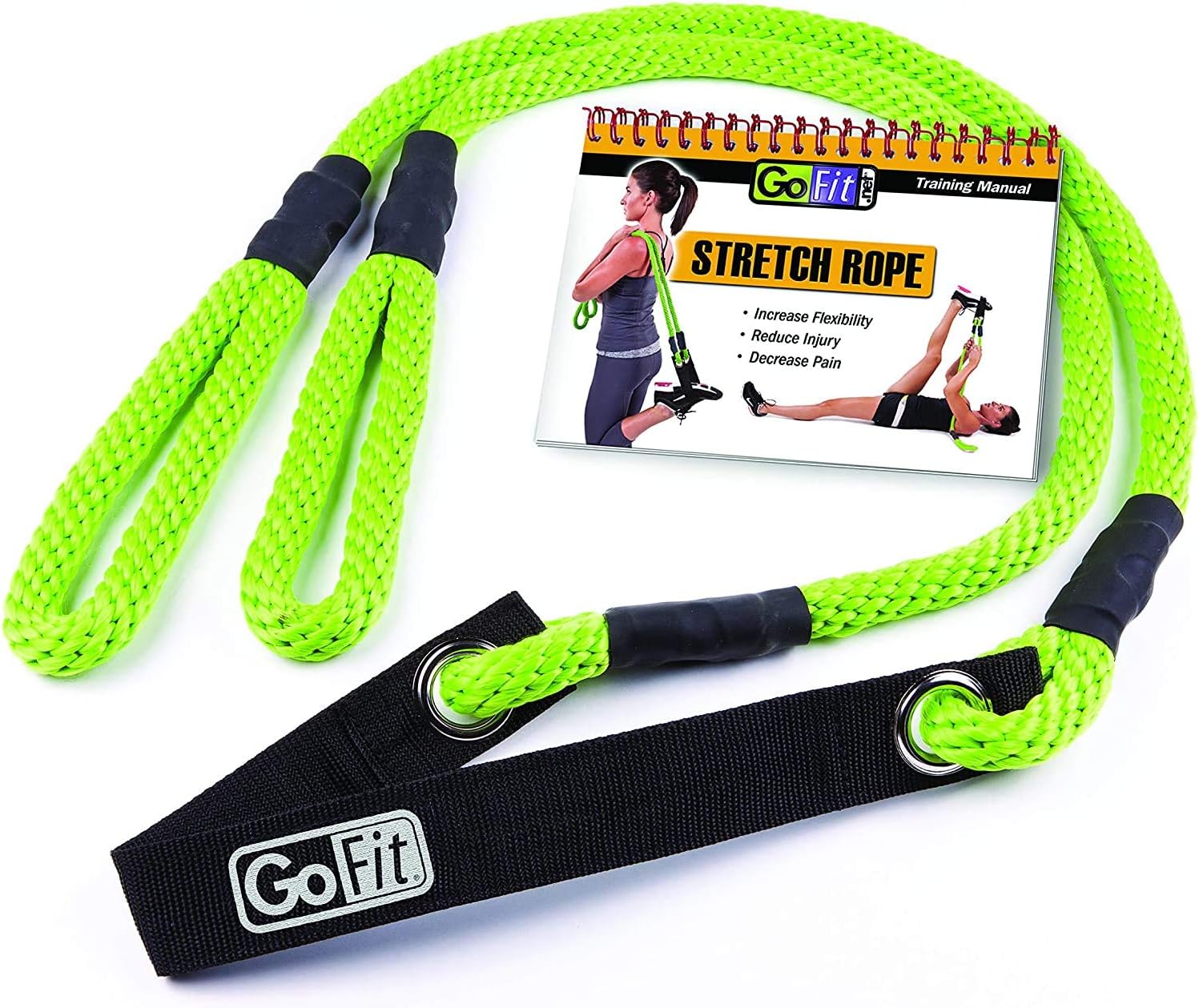 GoFit Stretch Rope with Exercise Manual, Green, 9 ft Amazon.co.uk