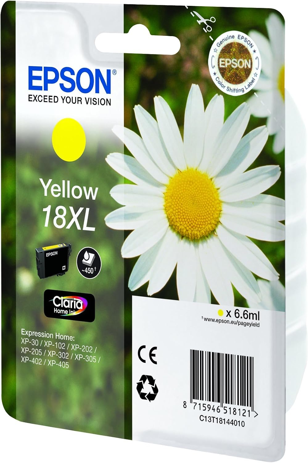 Epson 18XL Yellow Daisy High Yield Genuine, Claria Home Ink Cartridge, XL High Capacity, Yelow - Image 3