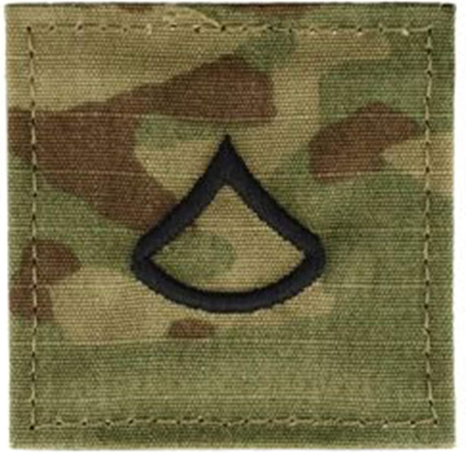 Used Gi Issue Acu Pvt Rank Patch Rank Patch E 2 Hook Loop Back Original Current Military Patches 01 Now Army Patches
