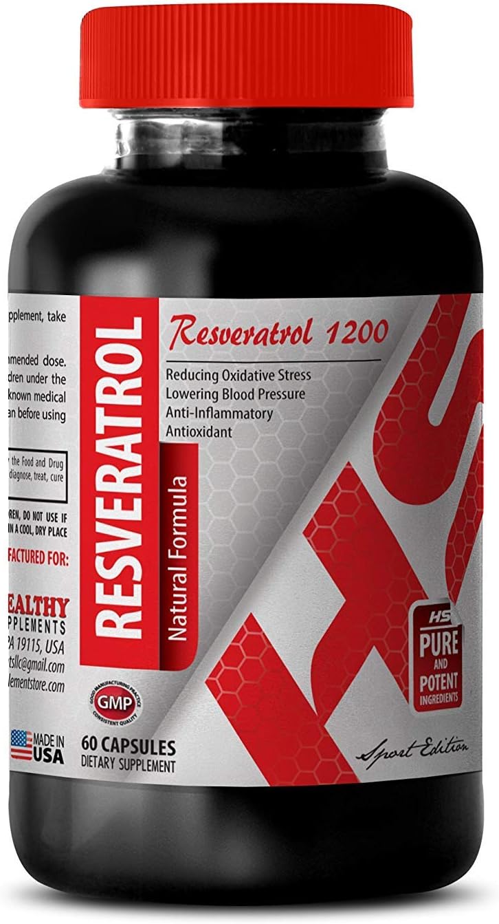 Amazon Com Resveratrol Organic Liquid Resveratrol Red Wine Extract 1200 Mg For Cardiovascular Function 1 Bottle Health Personal Care