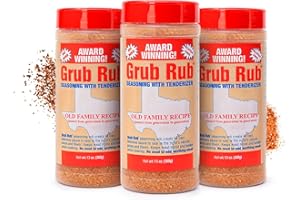 Grub Rub BBQ Blend – Award-Winning Seasoning Family Recipe For Smoking & Grilling Moist, Tender, Juicy Meats - Pork, Steak, Brisket, Seafood, Veggies & More