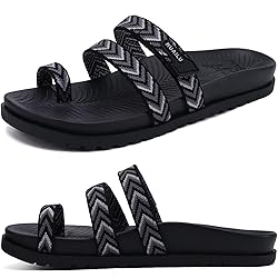 KuaiLu Womens Slides Sandals with Plantar Fasciitis