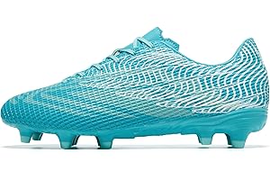 EPIMENO Women's Soccer Cleats for Men Outdoor Rugby Football Shoes Lightweight Withe Lace Sneakers