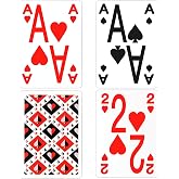2 Pack Large Print Playing Cards - Low Vision Easy to Read Deck, Large Font Poker Cards for Seniors &amp; Visually Impaired Adults, Large Print Playing Cards for Seniors Gifts, Low Vision Playing Cards