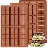 Fimary Chocolate Bar Mold, Non-Stick Dubai Chocolate Molds, Food Grade Silicone Deep Chocolate Bar Mold for Pistachio, Candy- Set of 3