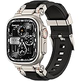 amBand M1 Sport Case Band for Apple Watch Ultra 3/2/1 & SE 3/2/1 & Series 11 10 9 8 7 6 5 4 3 49mm 46mm 45mm 44mm 42mm 41mm 40mm 38mm, Shockproof & Scratch Resistant Rugged Bumper for Men