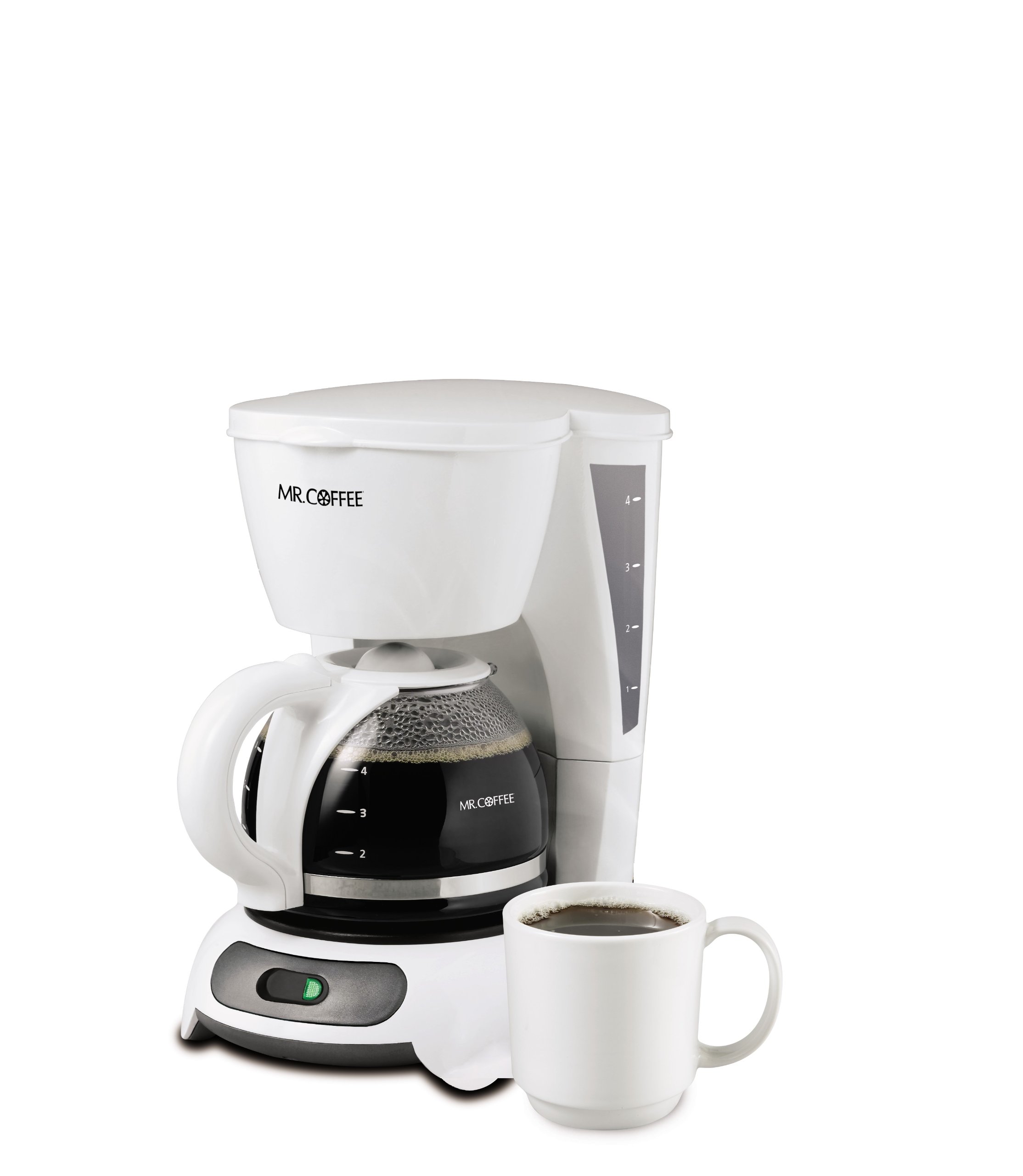 Mr. Coffee 4Cup Switch Coffee Maker, White Amazon