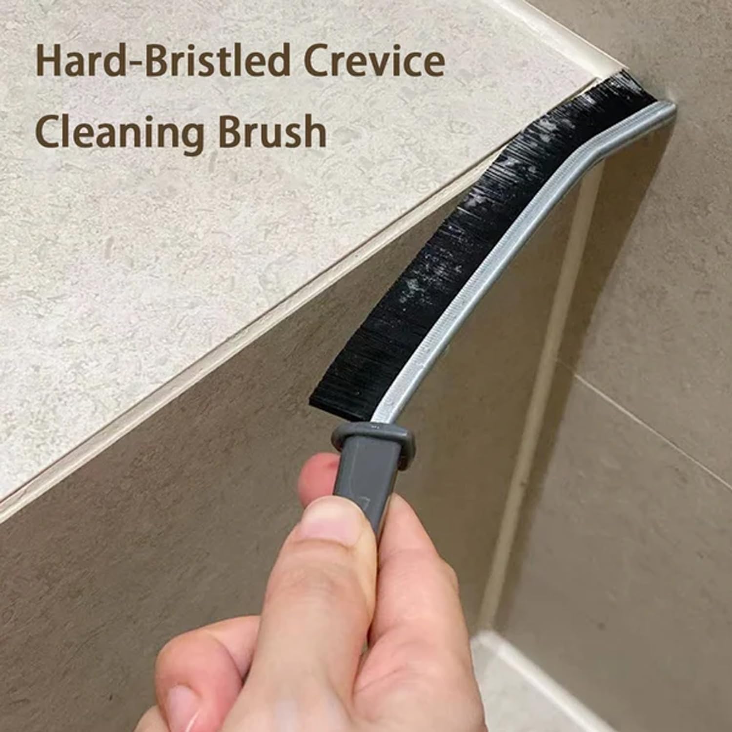 Hard Bristle Crevice Cleaning Brush, Small Cleaning Brushes, Grout Cleaner Brush, Toilet Brush, Scrub Brush for Shower Tile, Skinny Gap Cleaning Tools for Household Use, Bathroom, Kitchen (3)