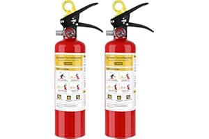 CERMUG 2Pack ABC Fire Extinguisher for Home, 1-A:10-B:C Rated Dry Chemical Extinguisher, Extintor Para Carro Fire Safety Equipment with Quick-Release Handle for Kitchen, Business, Vehicle