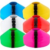 American Challenge Disc Cones, Soccer Cones for Sports Training, Set of 25 | Agility Sport Cones with Carry Strap - Great Football, Basketball &amp; Practice Cones for Speed and Coordination Drills