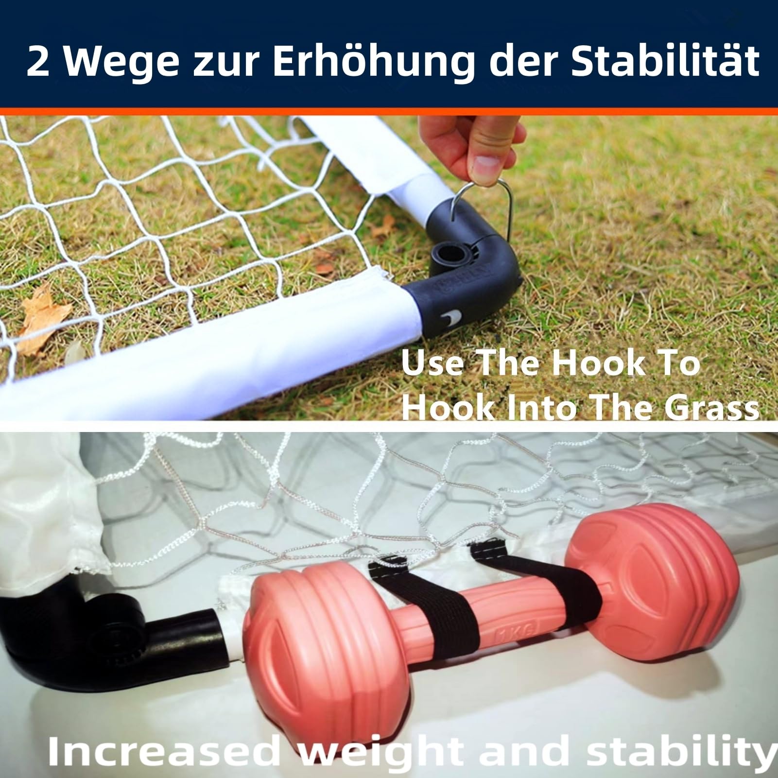 LZHDZQD Fußballtor Kinder Fussball Spielzeug Set,Klappbar Fußballtor 90x60cm + Mini Fussball 16cm Set,Kleines Klappbar Fussballtor für Indoor Und Outdoor, Kinder Spielzeug 3-5 Jahren für Garten 4