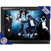 Michael Jackson King of Pop Moonwalk Framed 3D Lenticular Poster
