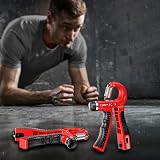 KDG Hand Grip Strengthener 2 Pack Adjustable 5-60KG Forearm Exerciser Red view 7