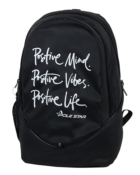 POLE STAR BUDDY 31 Lt Black Lite weight Casual Backpack I School Bag