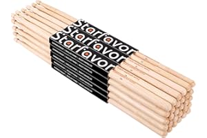 Starfavor 15 Pairs Drum Sticks 5A Classic America Maple Wood Tear Drop Tip Drumsticks for Adults Kids and Beginners