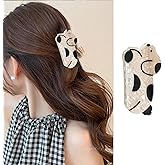 1pc Dog Hair Clips Cute Animal Hair Claw Clip Cartoon Design Black White Dog Hair Jaw Clips Nonslip Acrylic Hair Clamps Medium Acetate Hair Barrette Kawaii Hair Clips for Women Girls