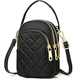 Small Crossbody Phone Bag for Women Quilted Purse Nylon Cell Phone Cross Body Wallet iphone Handbag