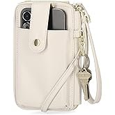 Mundi Jacqui RFID Crossbody Wallet for Women, Vegan Leather Small Travel Handbag with Phone Holder, Compact Organizer with Card Slots and Removable Strap, Vacation Purse in Birch