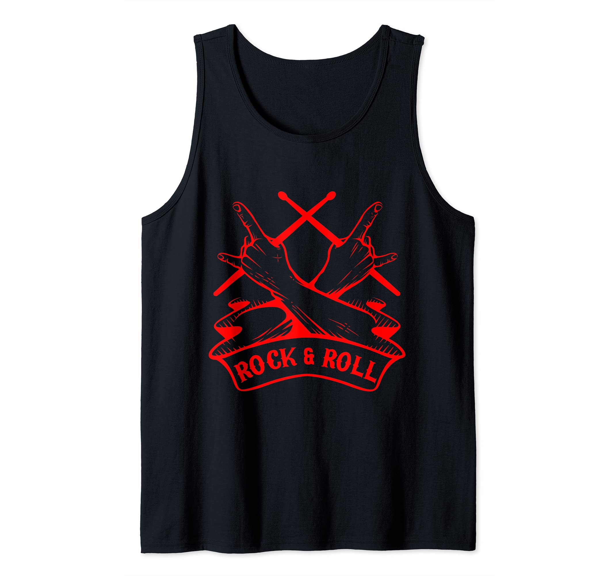 Rock And Roll Drumsticks Musical Band Drumming Drumsticks Tank Top