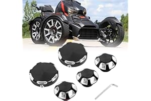 BAKAFOH Aluminum Axle Caps & Wheel Bearing Covers for Can-Am Ryker 600 900 Rally Edition Sport Ace 2019-2025 Wheel Bearing Protectors Dust Cover Caps Accessories