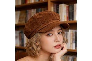 Unisex Newsboy Hat – Trendy Fisherman Cap, Classic Baker Boy Newsies Hat, Fashion Caps Brown