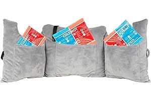 MOYOAMA Post Mastectomy Pillow - Recovery After Breast Cancer Surgery, Breast Augmentation - Lightweight Post Surgery Pillow with 4 Built-in Pockets to Support Healing - Breast Cancer Gifts for Women