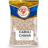 TAJ Garbanzo Beans Dry 4-Pounds | Kabuli Chana | Product of India