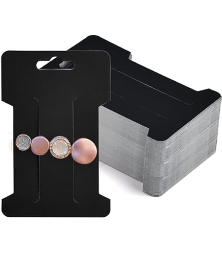 JIHUOO 100pcs Hair Clip Display Cards | Hairpin Cardboard For Hair Bow Hair Accessories Black - View #8